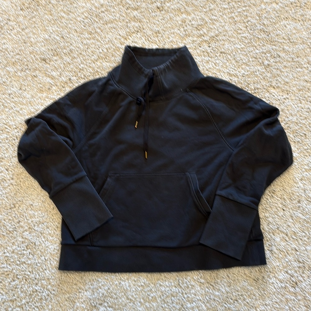 CALIA by Carrie Underwood Cropped Cowl Neck Sweatshirt Cozy Athleisure